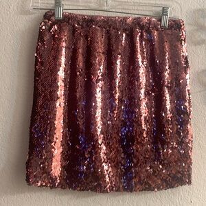 Women's Stretchy Bodycon High Waisted Shiny Glitter Pencil Sequin Mini Skirt